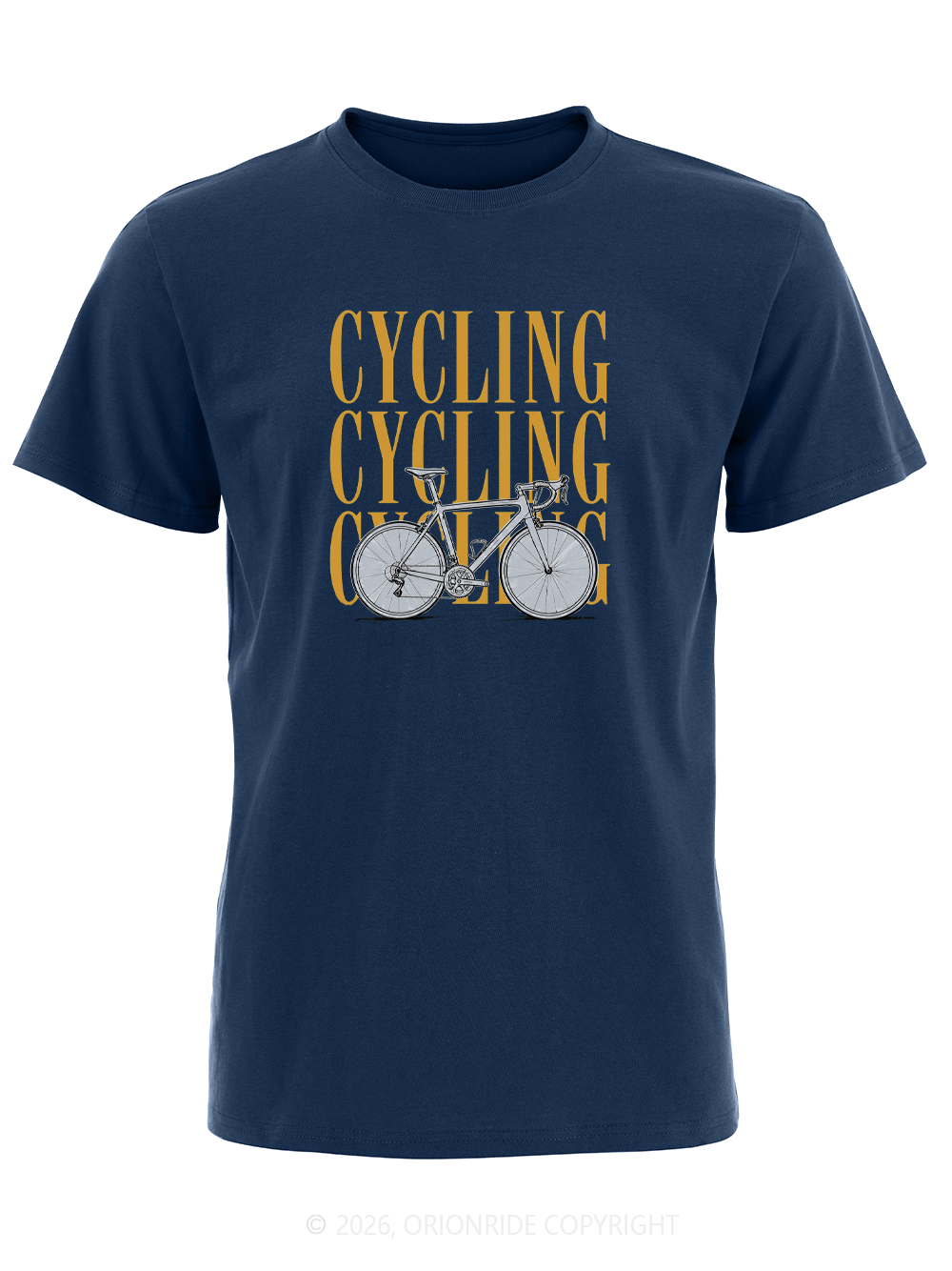 Orionride Golden Bicycle Short Sleeves Bike T-Shirt