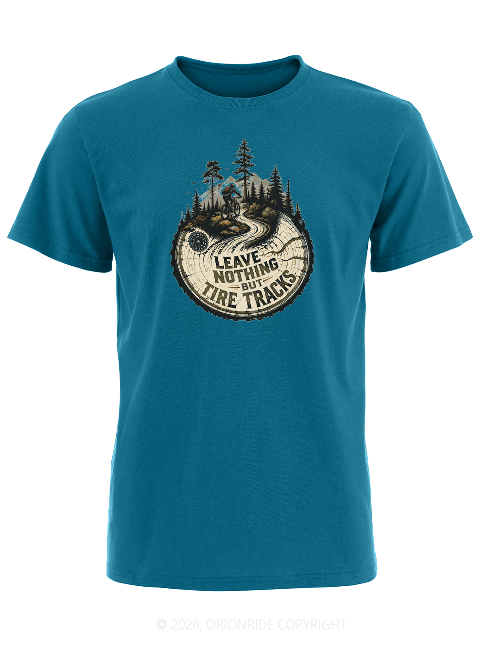 Orionride Leave Tire Tracks Short Sleeves Bike T-Shirt
