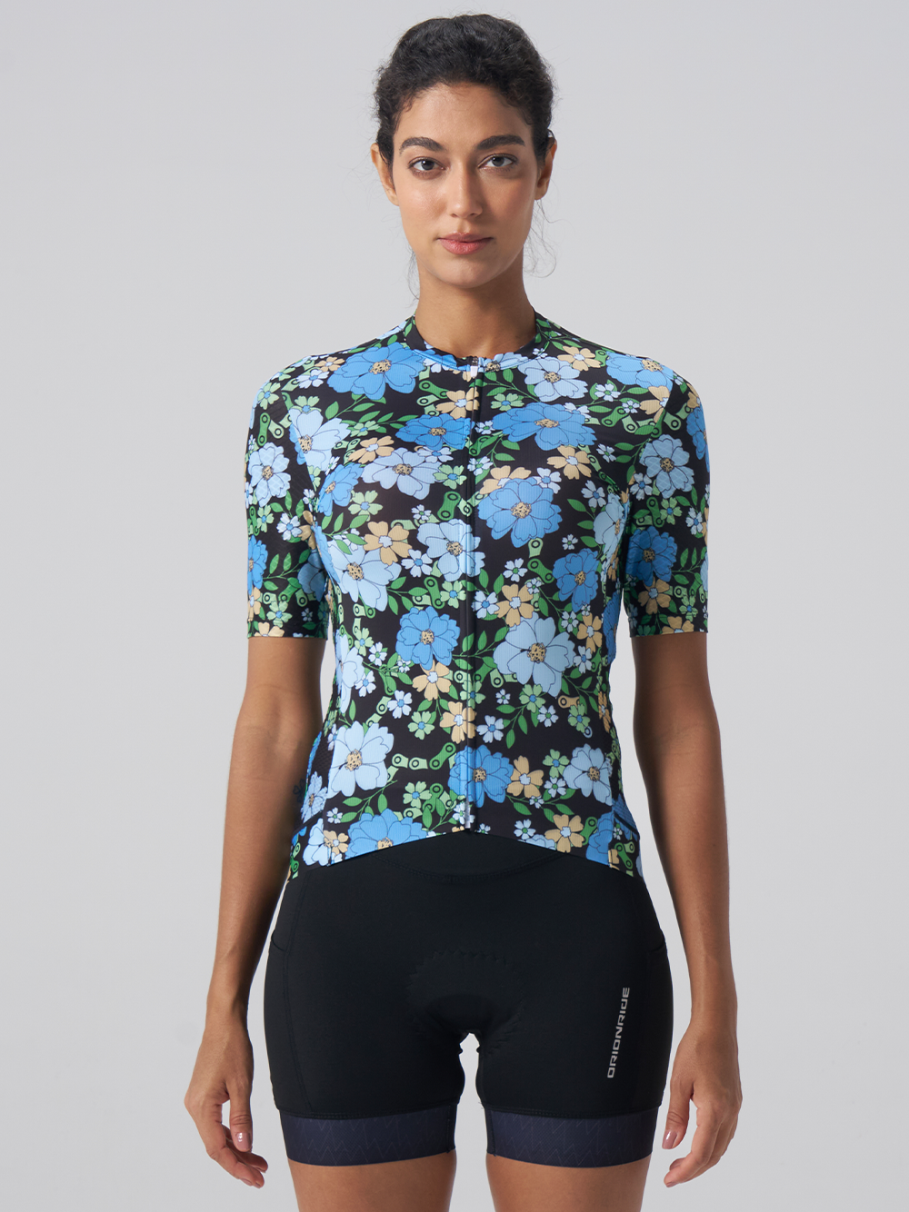 Orionride Tropical Floral Chain Short Sleeves Women's Jersey
