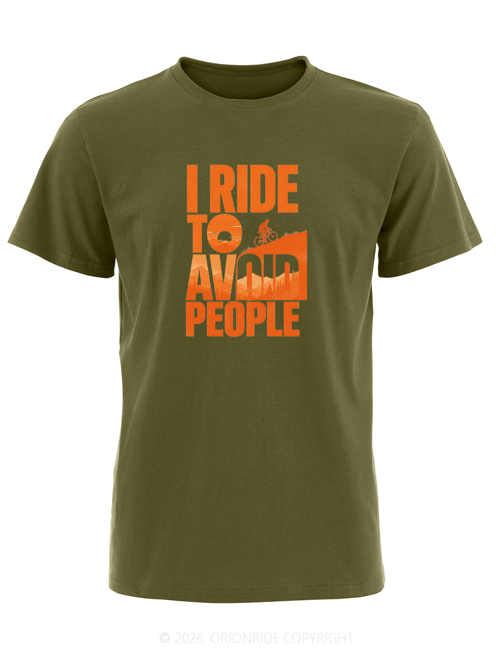 Orionride I Ride To Avoid People Short Sleeves Bike T-Shirt