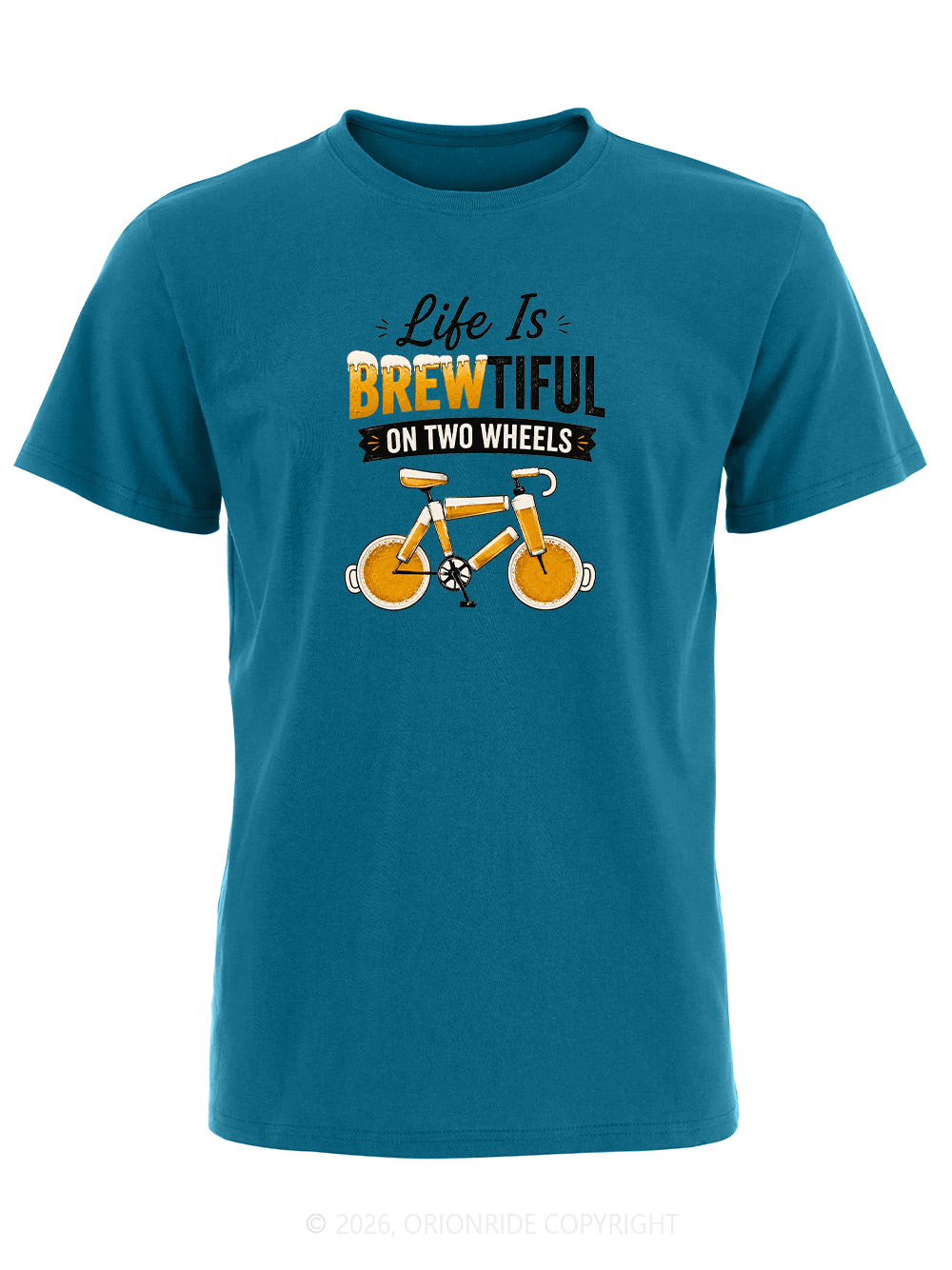 Orionride Life Is Brewtiful Short Sleeves Bike T-Shirt