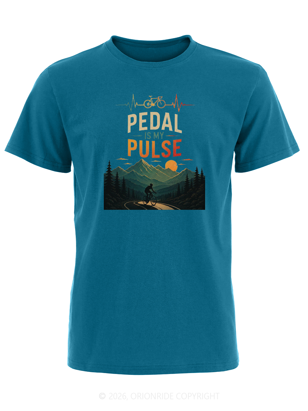 Orionride Pedal Is My Pulse Short Sleeves Bike T-Shirt