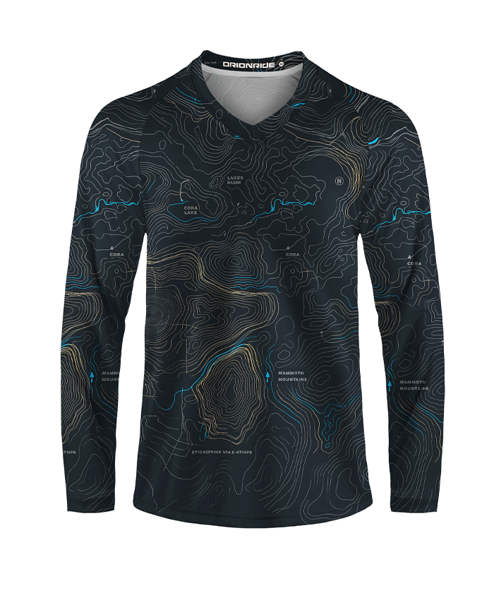Orionride Panoramic Map Long Sleeve Downhill Jersey