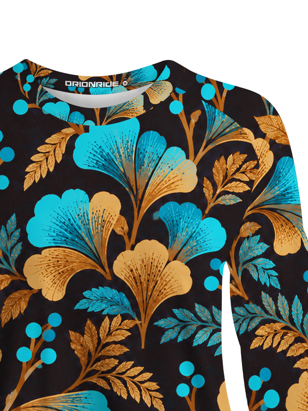 Orionride Blue Gold Bloom Women's Quick Dry Downhill Jersey