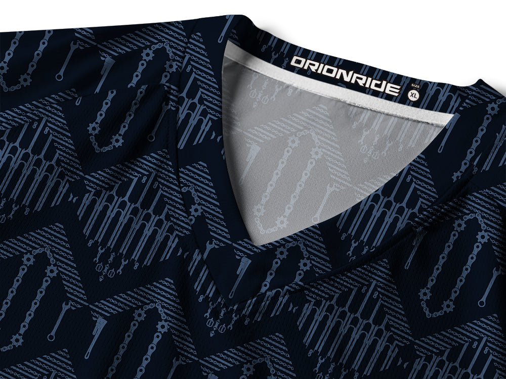 Orionride Checkered Chain Long Sleeve Downhill Jersey