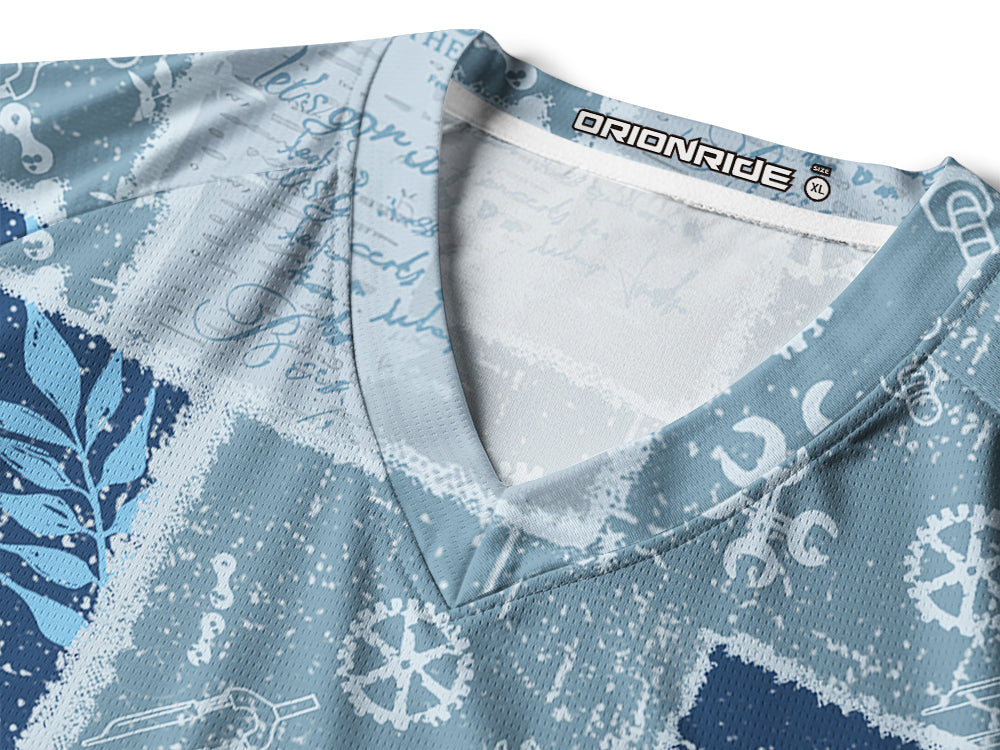 Orionride Cycling Newspaper Long Sleeve Downhill Jersey