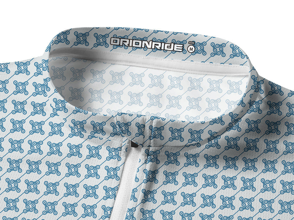 Orionride Square Chain Long Sleeve Half Zipper Mountain Bike Jersey