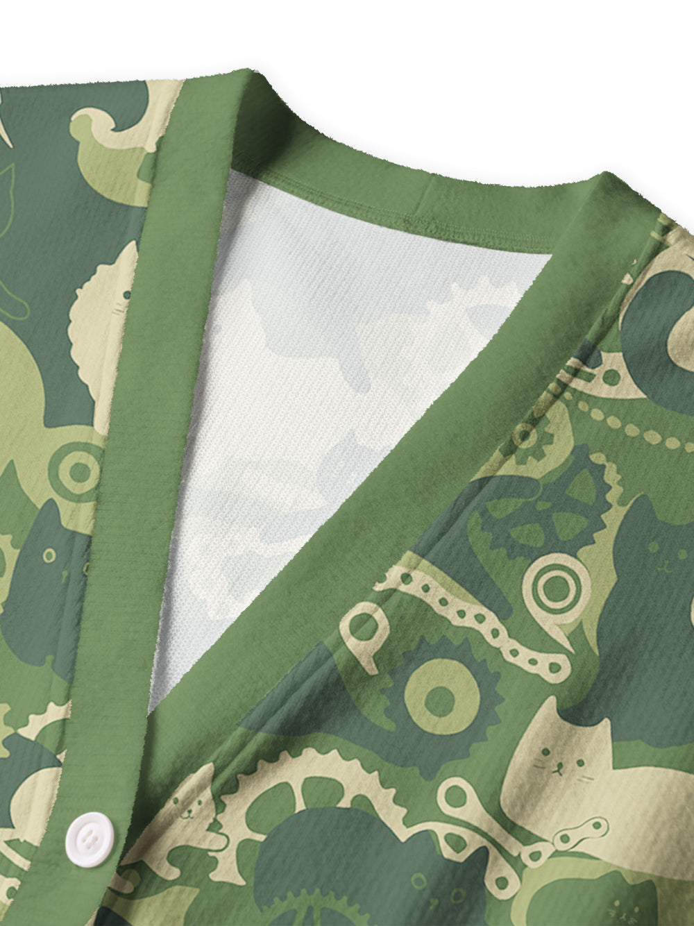 Orionride Cat Playing With Gears Women's Cardigan Knit Sweaters