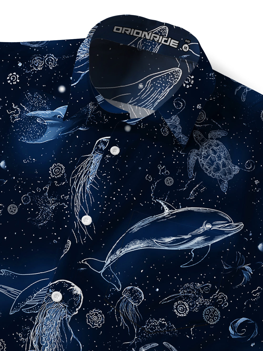 Orionride Secrets Of The Ocean Zipper Pockets Ultra Lightweight Short Sleeves Gravel Shirt