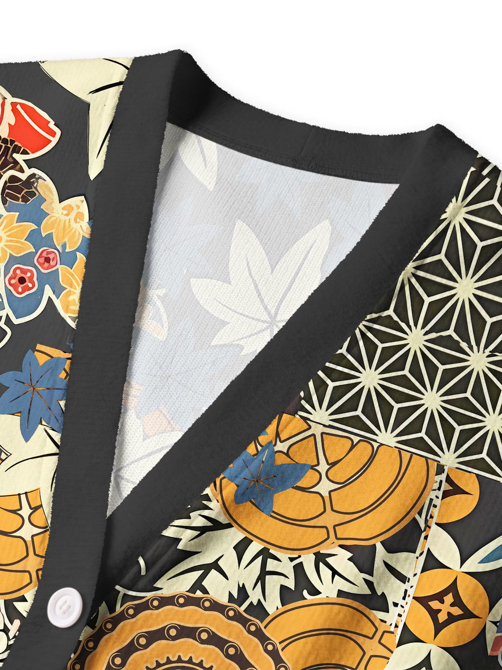 Orionride Unique Gear Flower Men's Cardigan Knit Sweaters