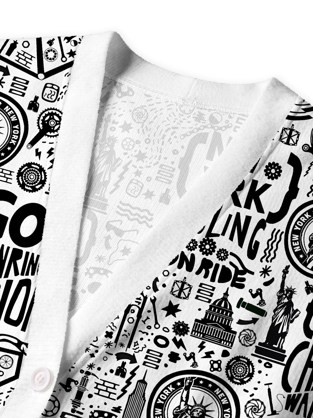 Orionride Go To New York Men's Cardigan Knit Sweaters