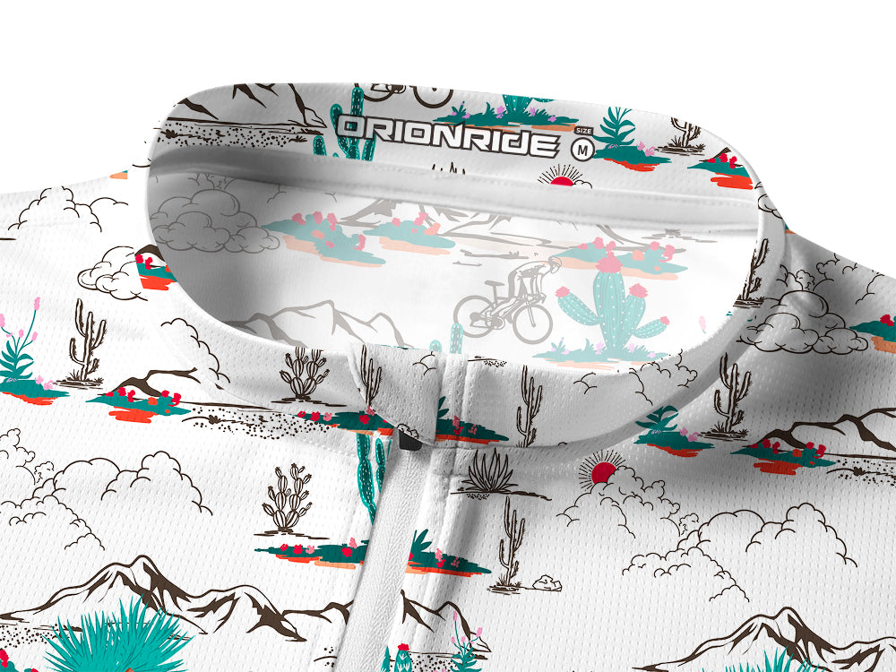 Orionride Cactus Cycling Long Sleeve Half Zipper Mountain Bike Jersey