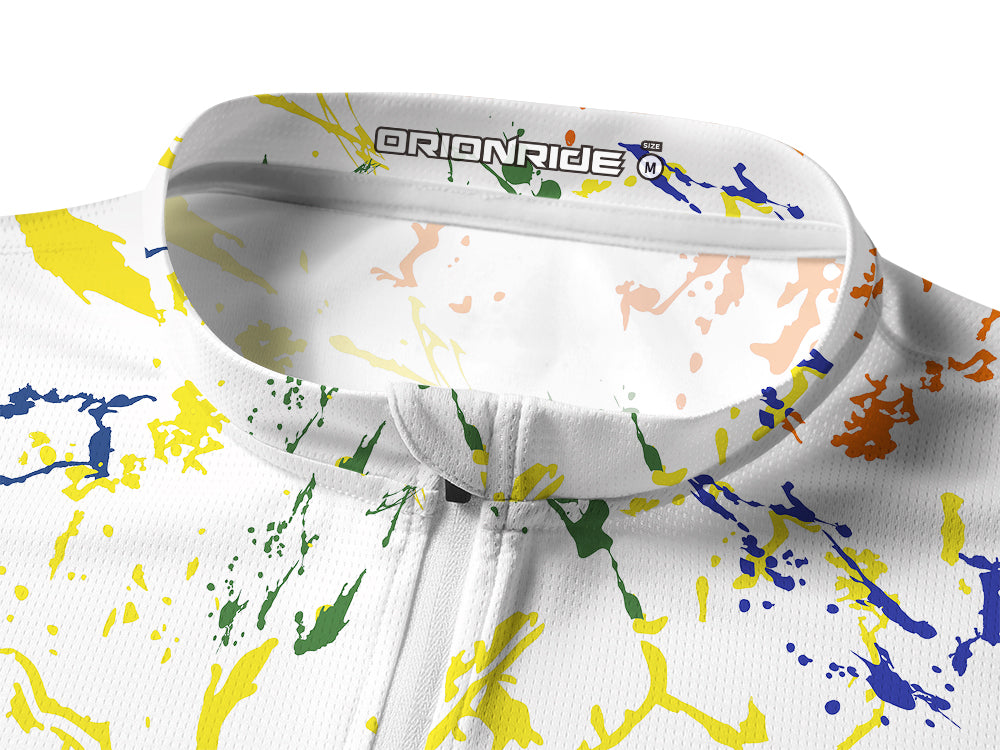 Orionride Ink Art Long Sleeve Half Zipper Mountain Bike Jersey