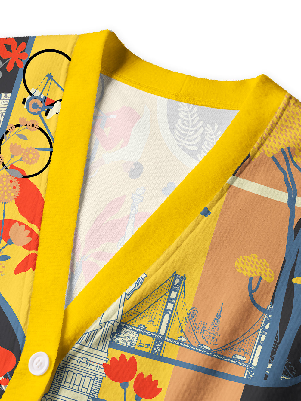 Orionride Cycling Scenery Men's Cardigan Knit Sweaters