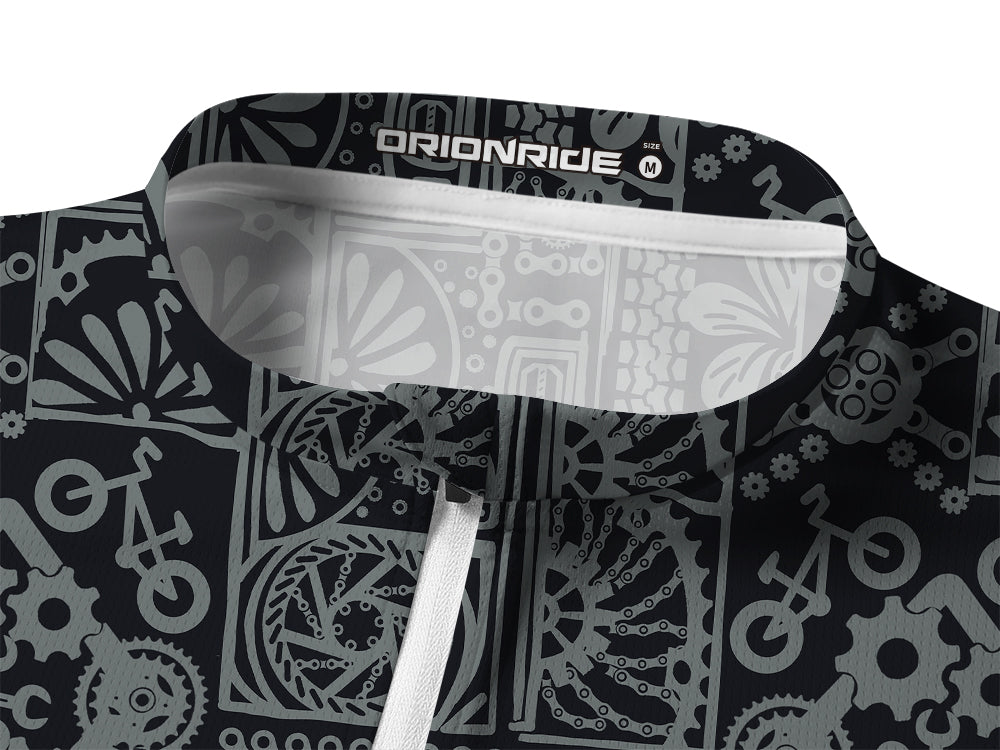 Orionride Parts House Long Sleeve Half Zipper Mountain Bike Jersey