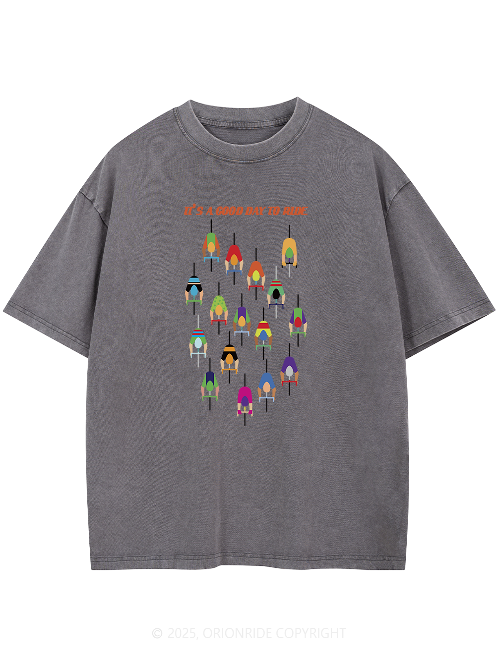 Orionride Good Day to Ride Short Sleeves Bike Washed T-Shirt