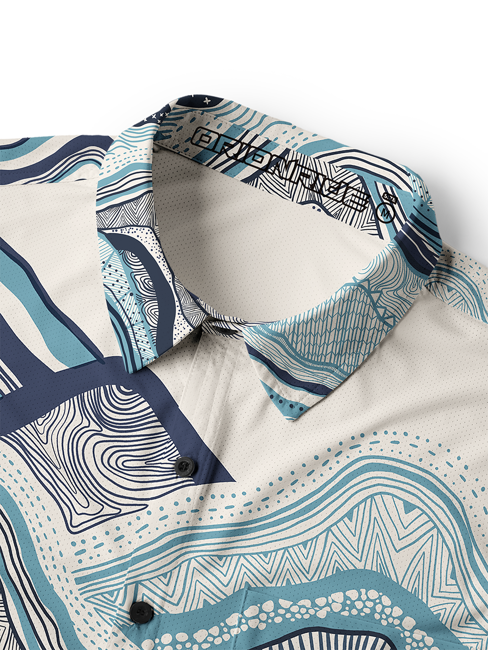Orionride Layered Mountains And Seas Men's Stretchy Breathable Long Sleeve Gravel Shirt