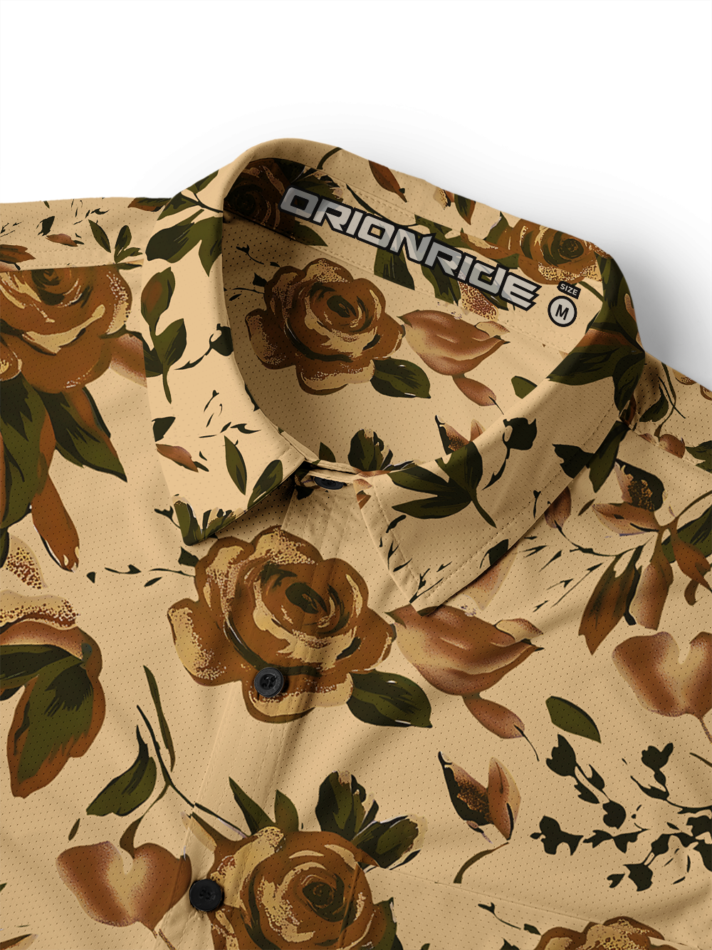 Orionride Midnight Roses Men's Stretchy Breathable Long Sleeve Gravel Shirt