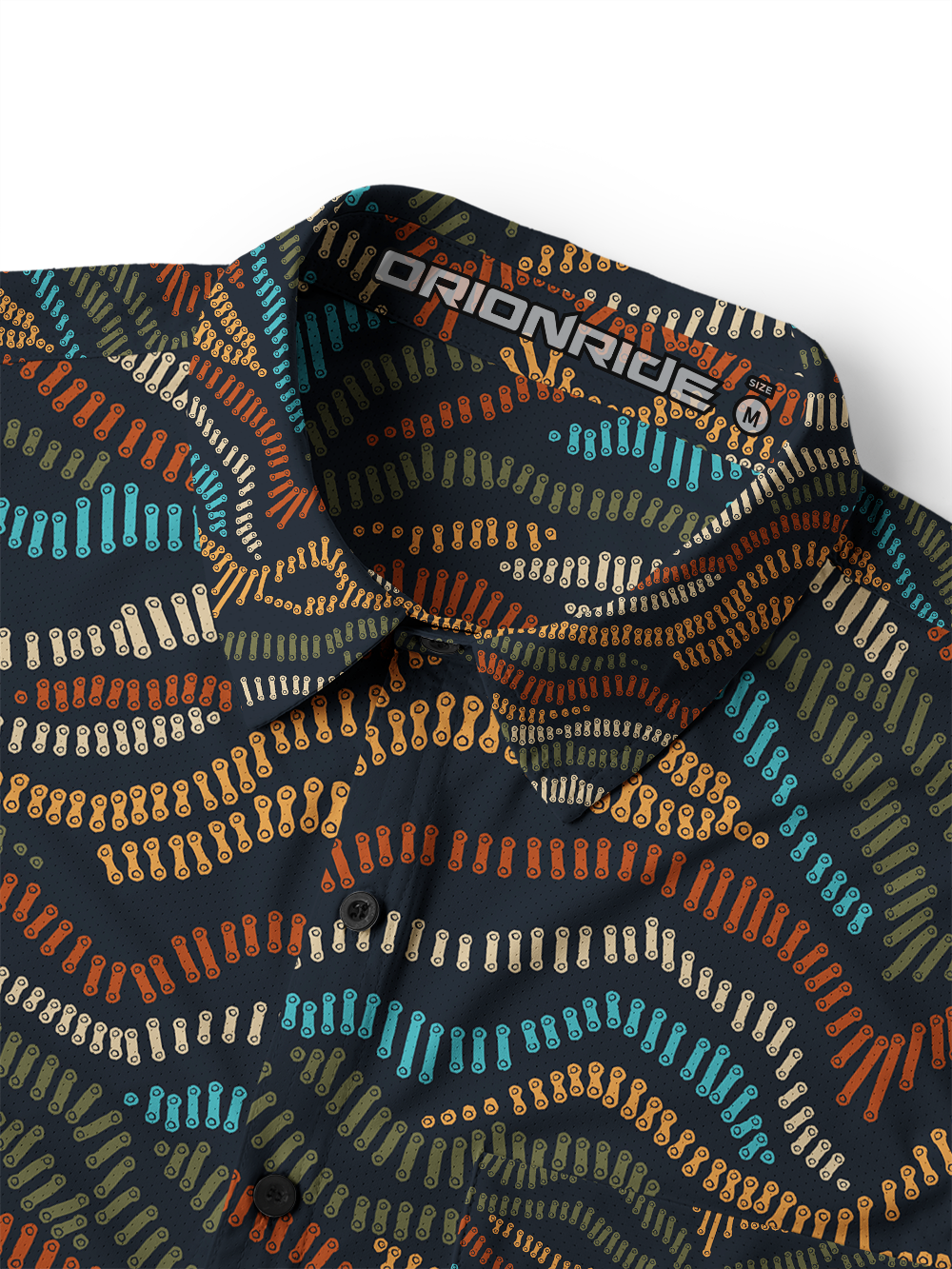 Orionride Color Wave Weave Men's Stretchy Breathable Long Sleeve Gravel Shirt