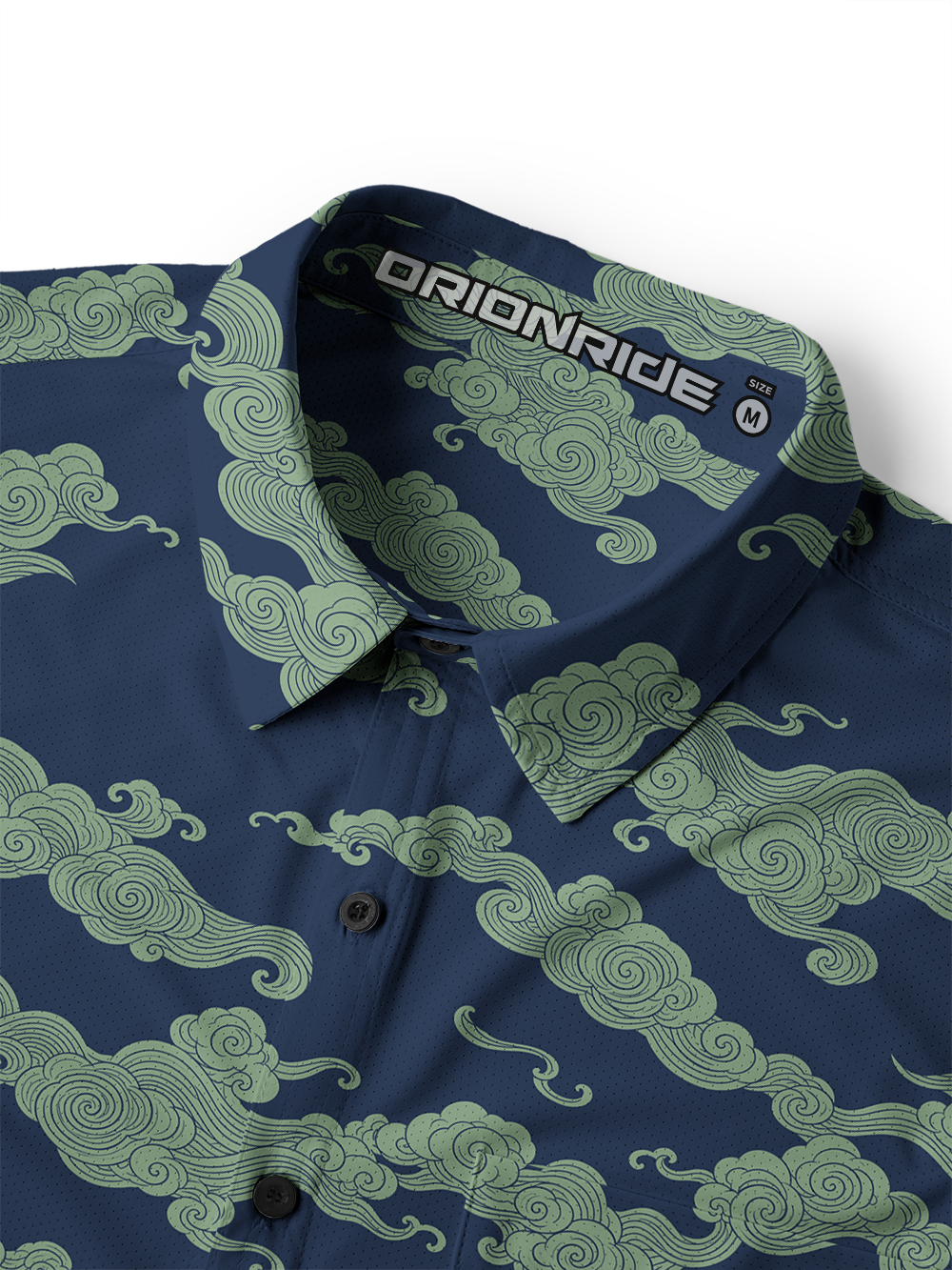 Orionride Special Auspicious Clouds Men's Stretchy Breathable Long Sleeve Gravel Shirt