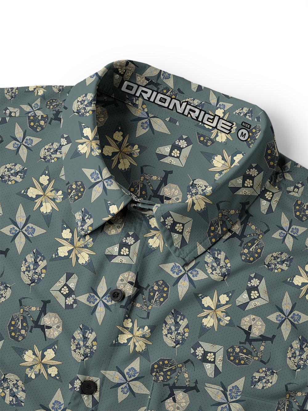 Orionride Origami Bicycle Men's Stretchy Breathable Long Sleeve Gravel Shirt