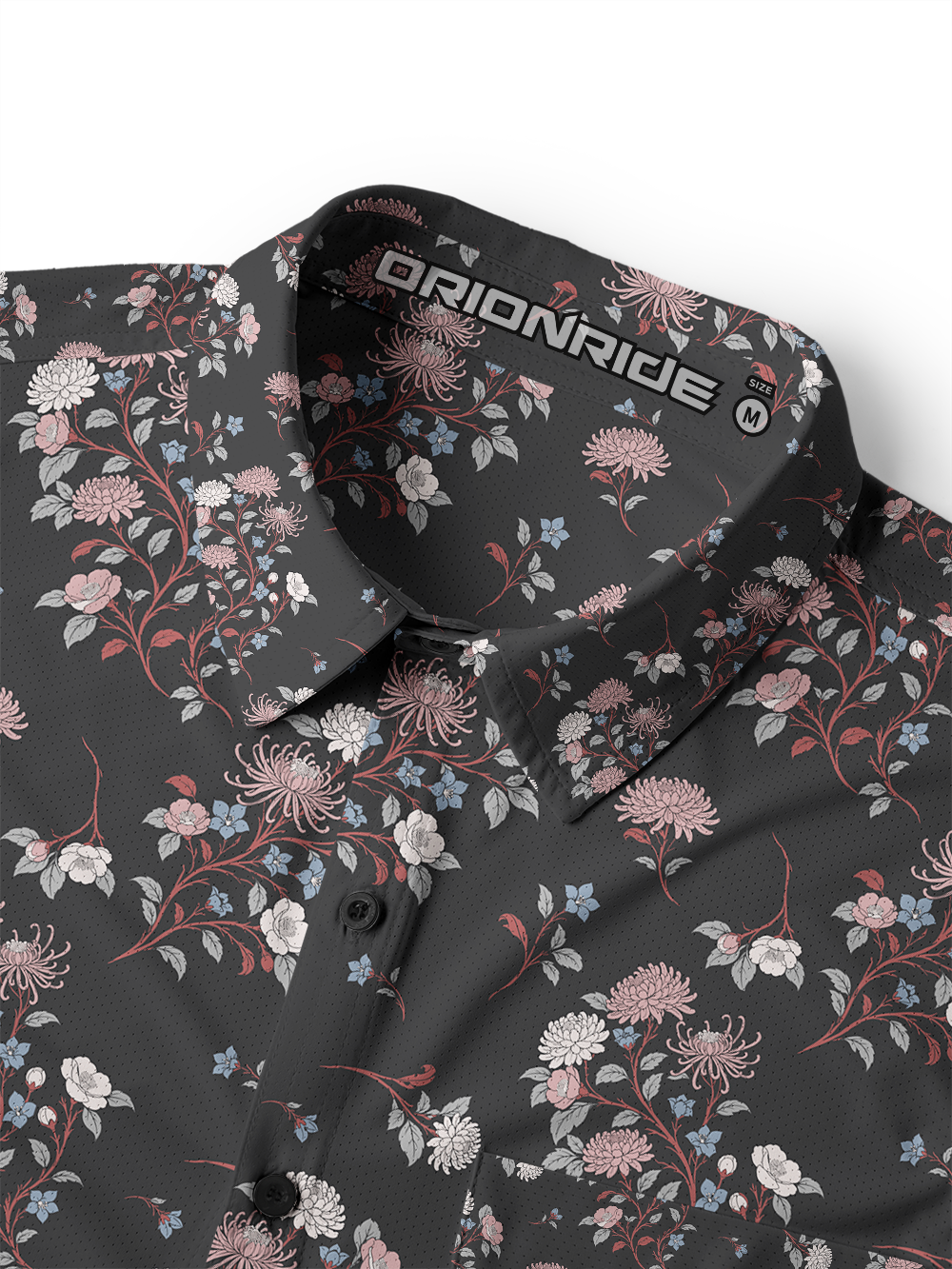 Orionride Japanese Bouquet Men's Stretchy Breathable Long Sleeve Gravel Shirt