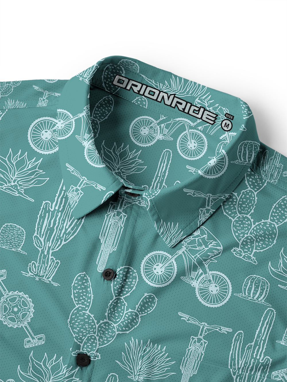 Orionride Desert Cactus Men's Stretchy Breathable Long Sleeve Gravel Shirt
