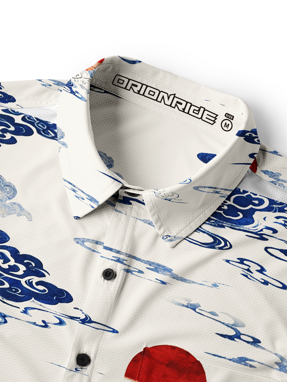Orionride Auspicious Clouds Men's Stretchy Breathable Long Sleeve Gravel Shirt