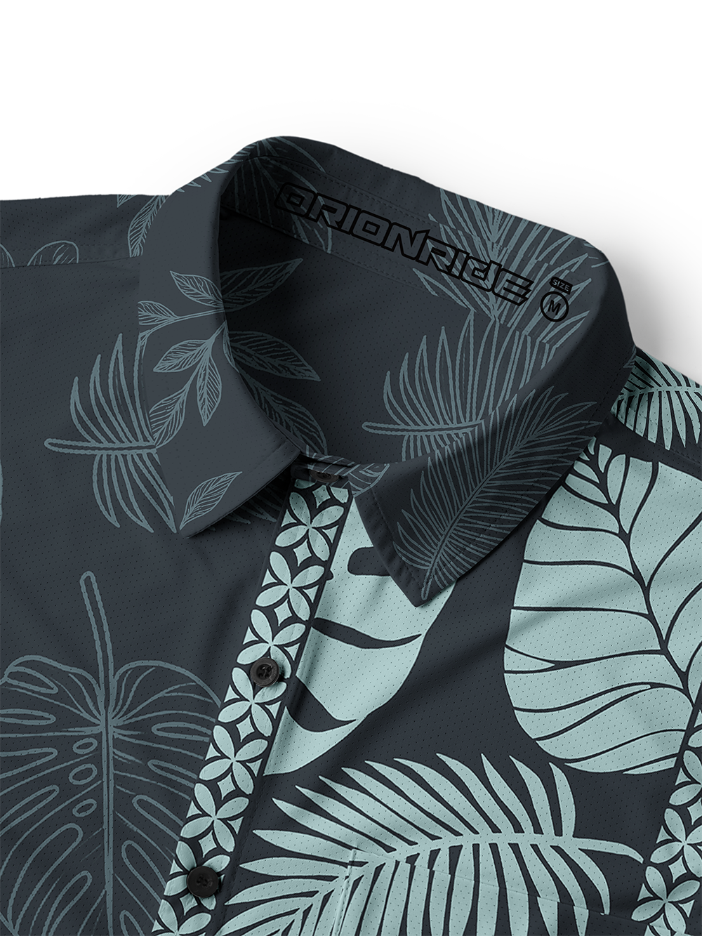 Orionride Striped Monstera Deliciosa Men's Stretchy Breathable Long Sleeve Gravel Shirt
