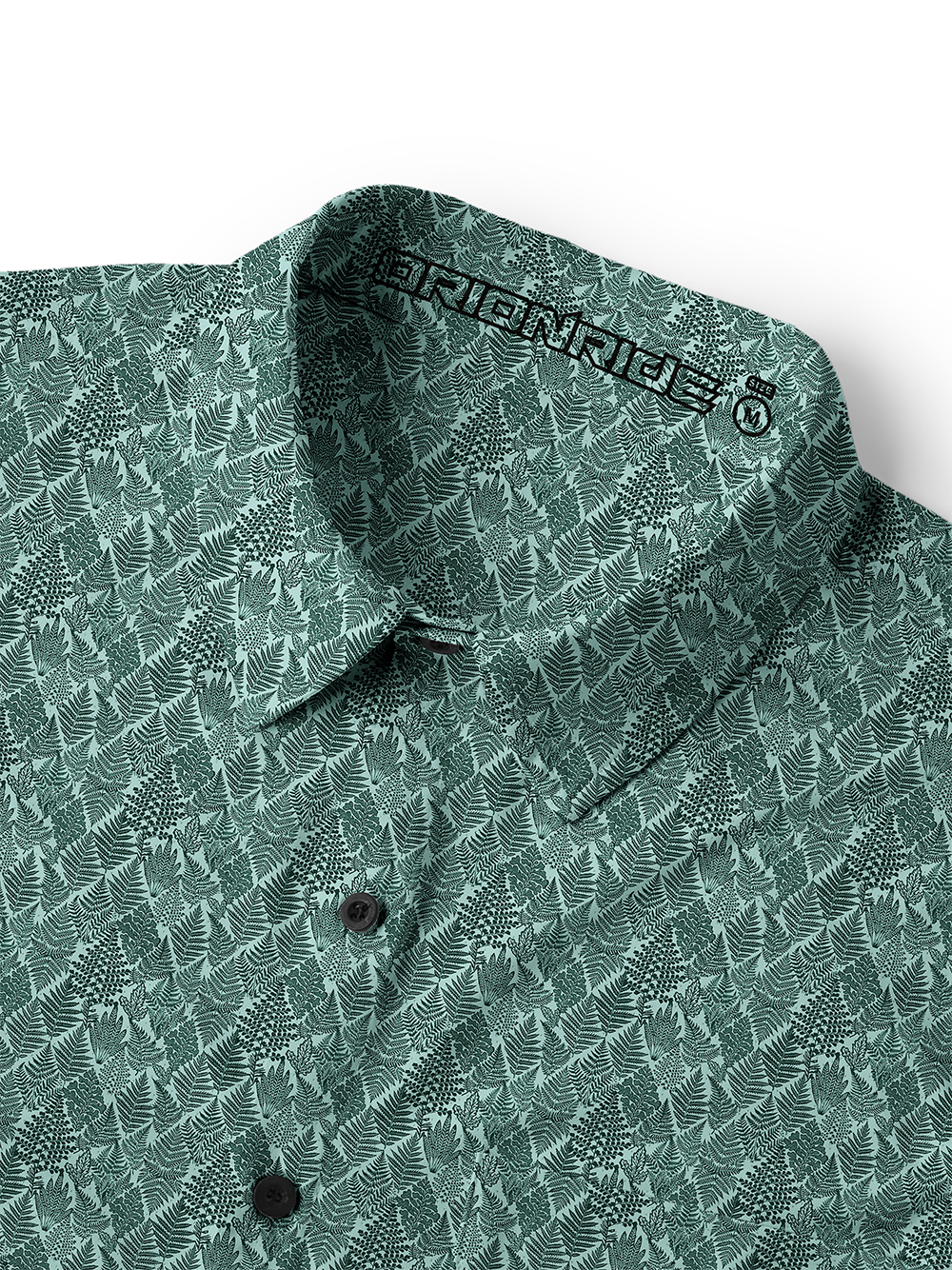 Orionride Geometric Ferns Men's Stretchy Breathable Long Sleeve Gravel Shirt