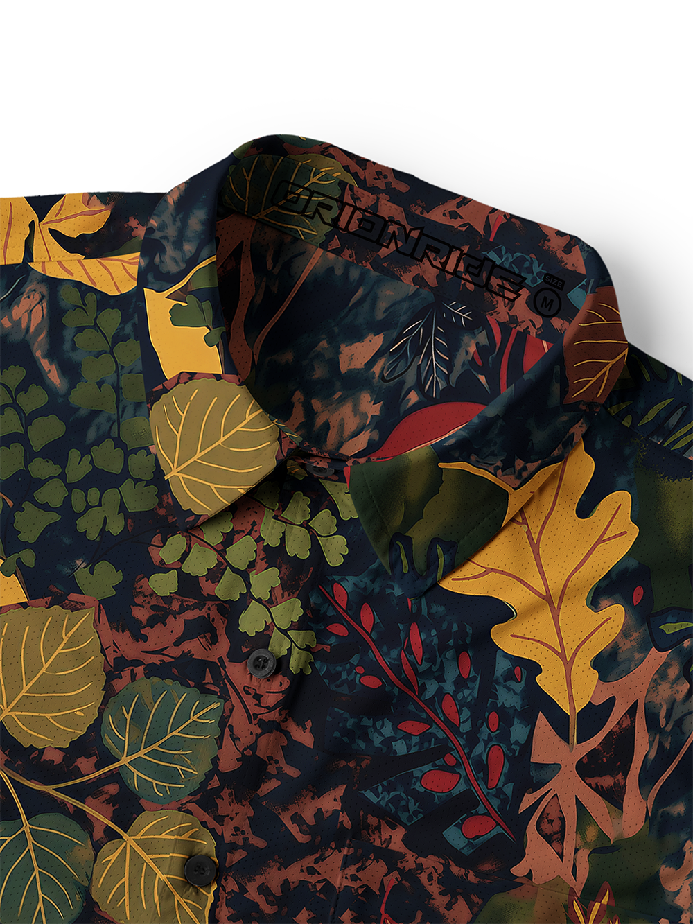 Orionride Fallen Leaves Men's Stretchy Breathable Long Sleeve Gravel Shirt