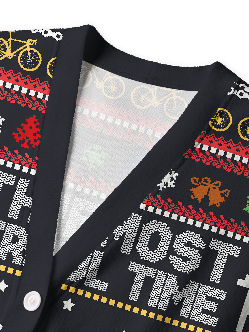 Orionride Cheers To Cycling Men's Cardigan Knit Sweaters