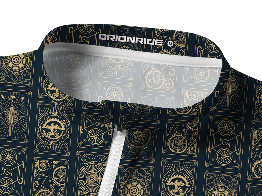 Orionride Bicycle Cards Long Sleeve Half Zipper Mountain Bike Jersey