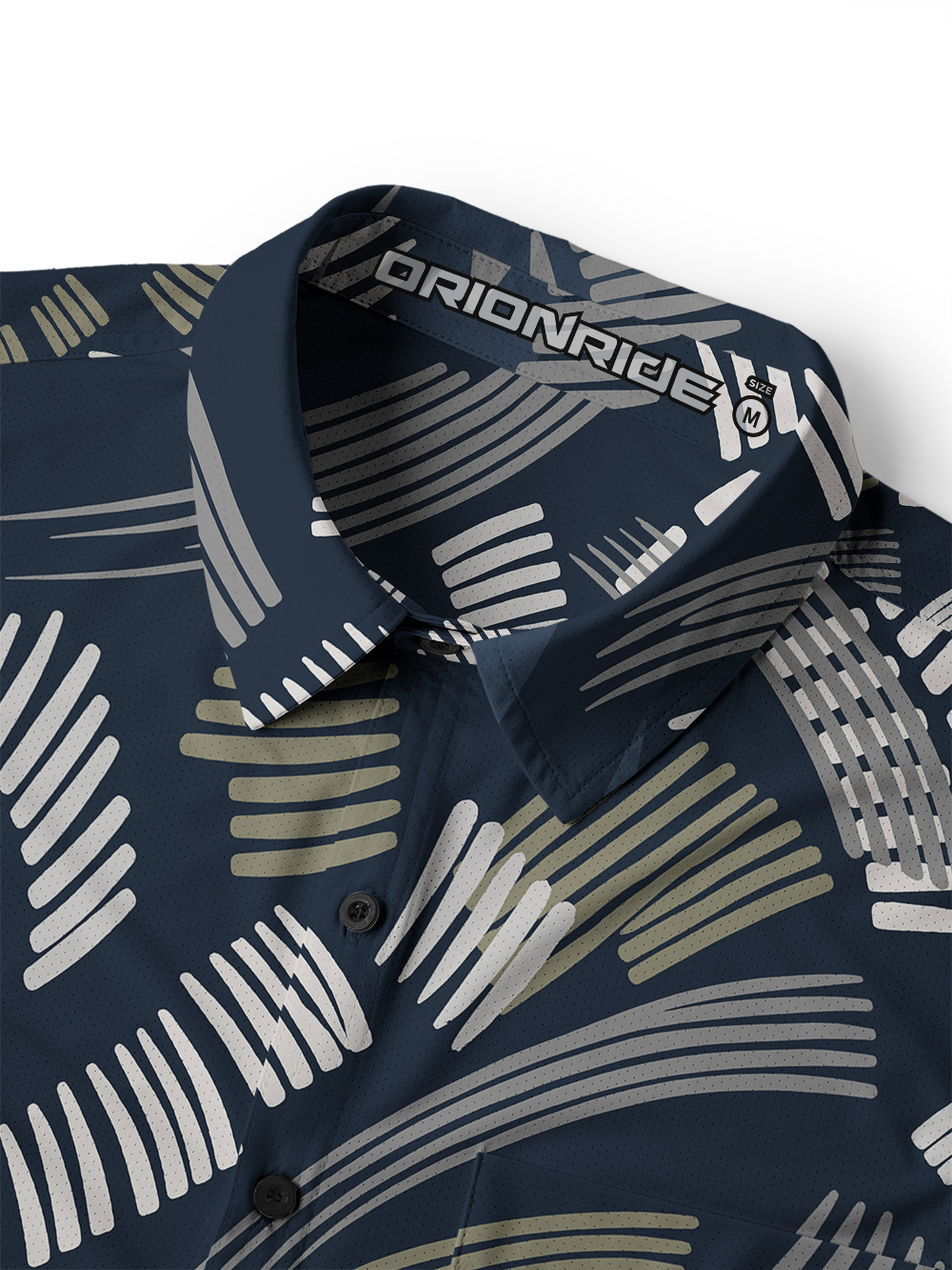 Orionride Abstract Cycling Field Men's Stretchy Breathable Long Sleeve Gravel Shirt