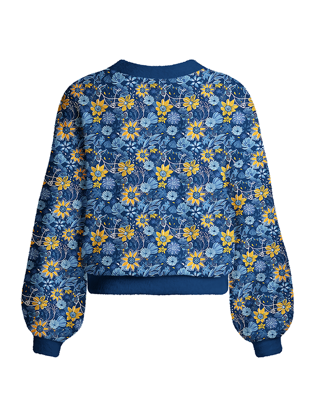 Orionride Flower Paradise Women's Fuzzy Knit Cardigan