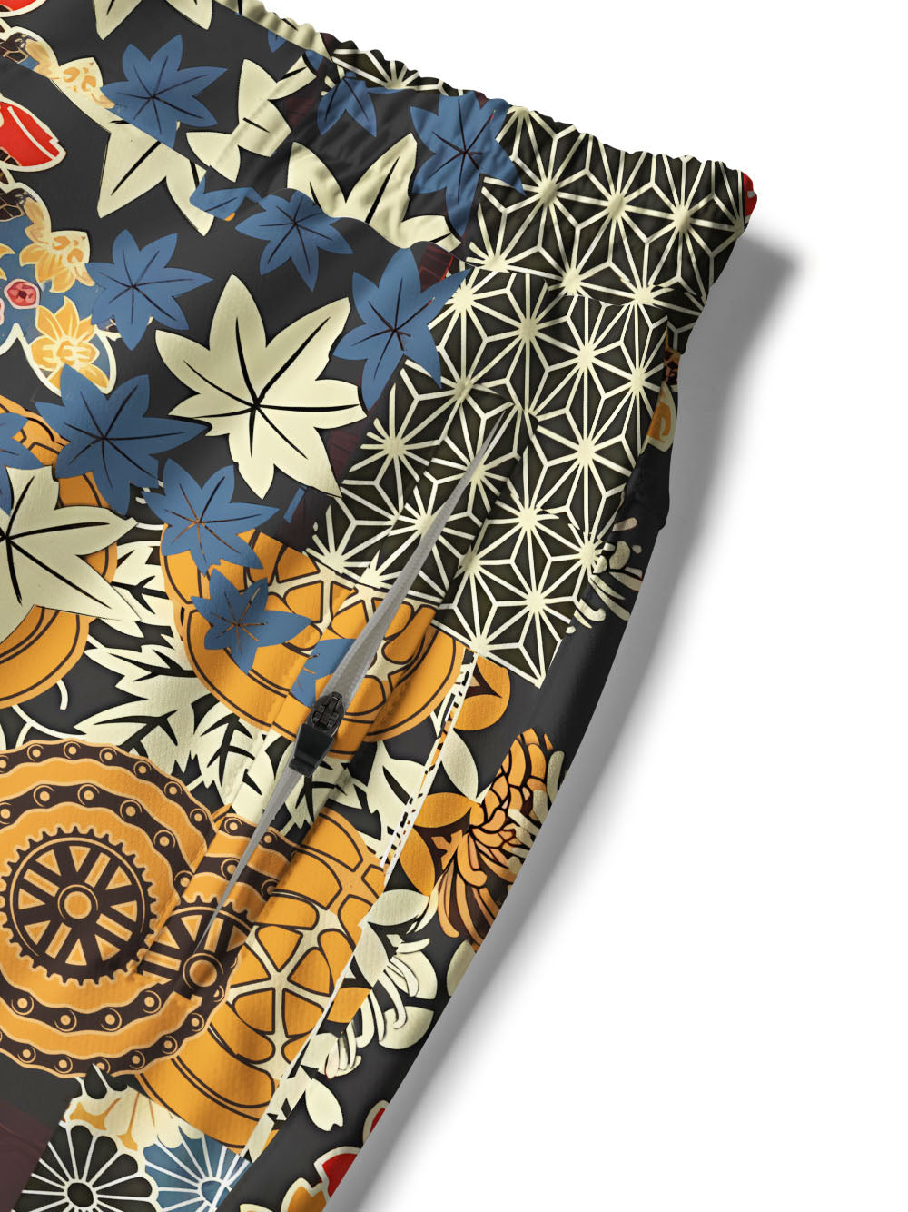 Orionride Unique Gear Flower Cycling Short With 2 Zipper Pockets