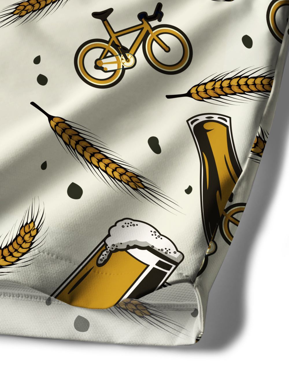 Orionride Beer Wheat Ears Cycling Short With 2 Zipper Pockets