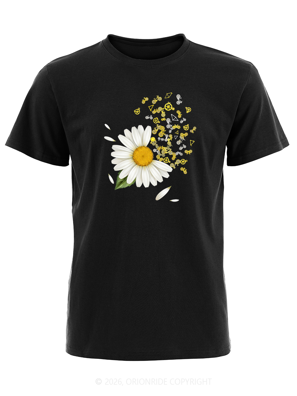 Orionride Daisies Scattered Short Sleeves Bike T-Shirt