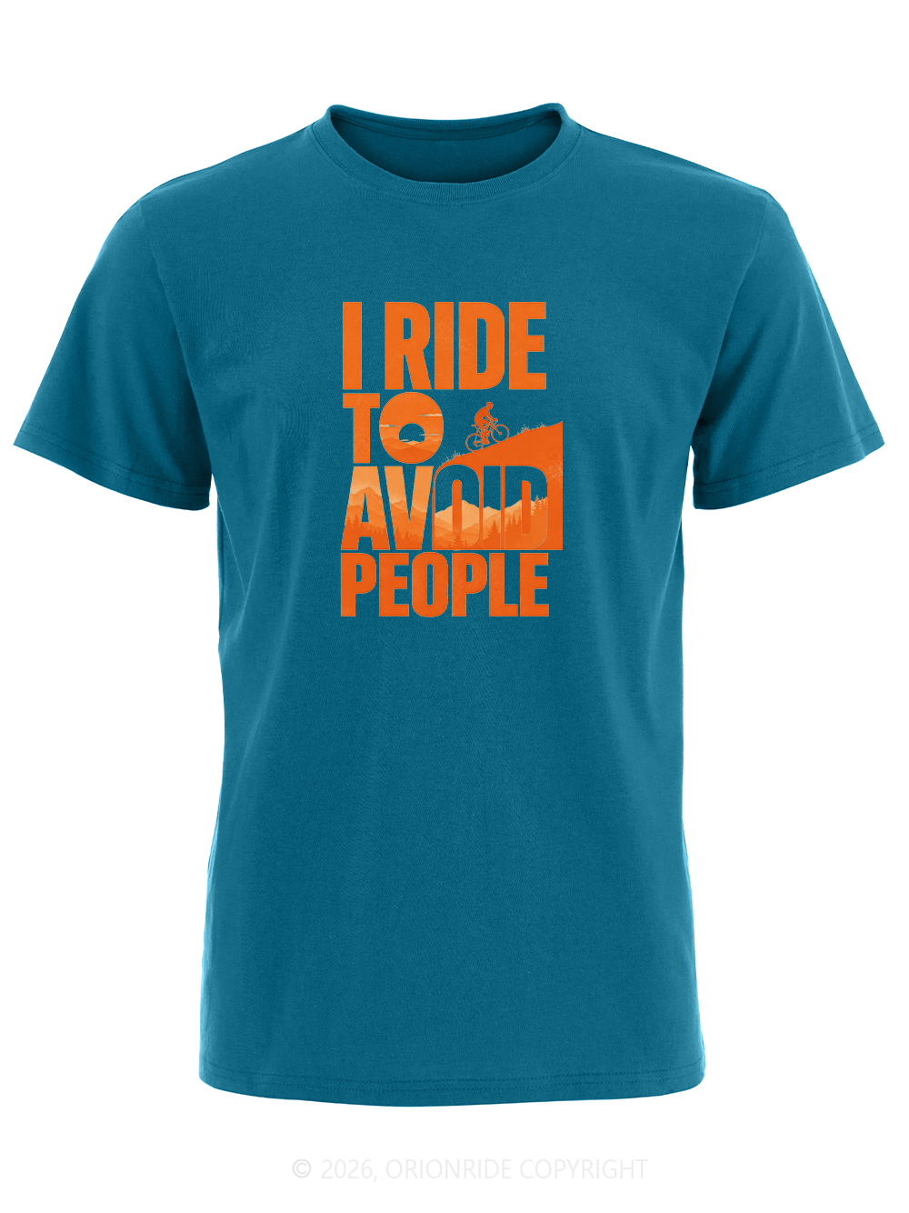 Orionride I Ride To Avoid People Short Sleeves Bike T-Shirt