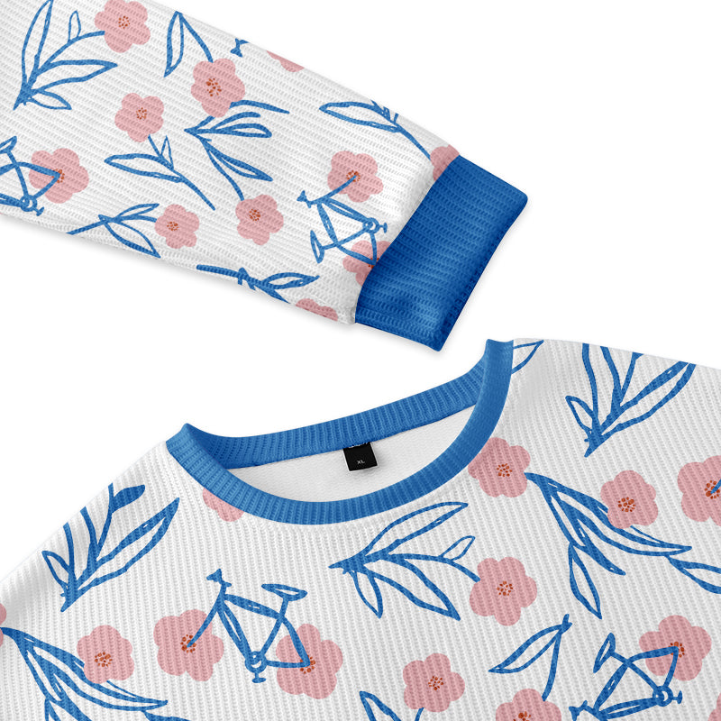 Orionride Pink Flower Bicycle Women's Sweaters