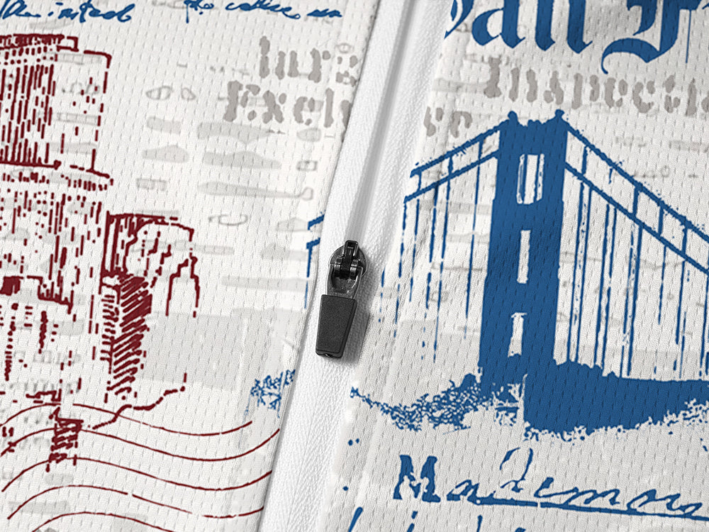 Orionride San Francisco Stories Long Sleeve Half Zipper Mountain Bike Jersey