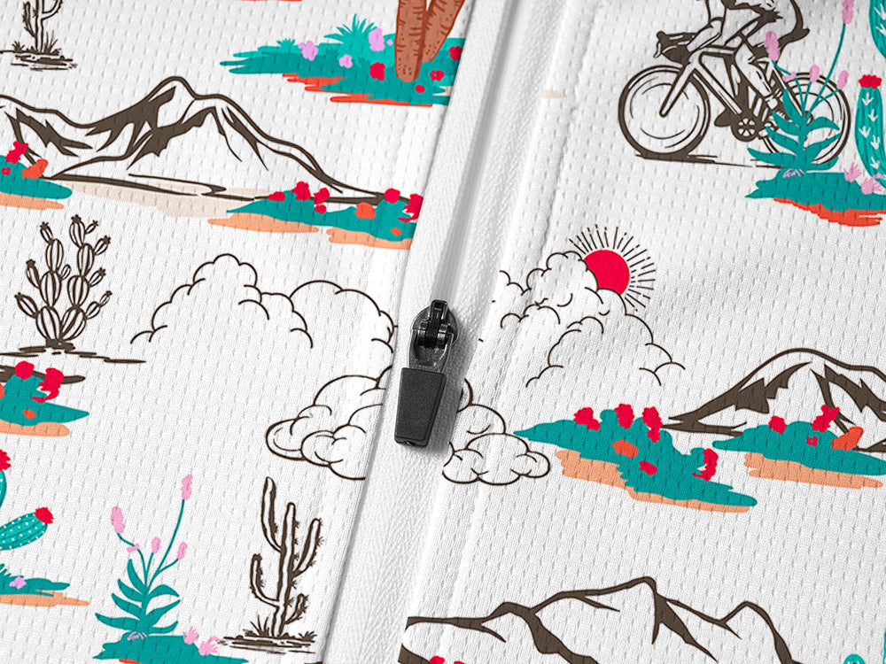 Orionride Cactus Cycling Long Sleeve Half Zipper Mountain Bike Jersey