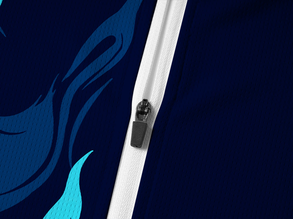 Orionride Water Ripples Long Sleeve Half Zipper Mountain Bike Jersey