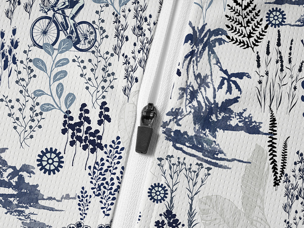 Orionride Dense Forest Long Sleeve Half Zipper Mountain Bike Jersey