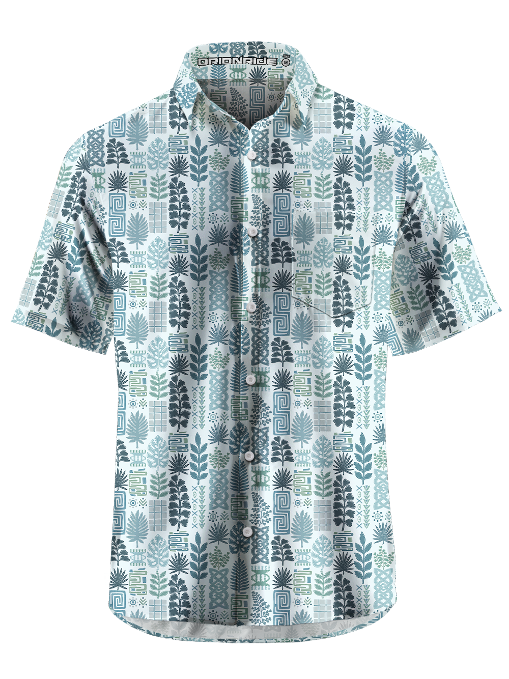 Orionride Totem Symbols Zipper Pockets Ultra Lightweight Short Sleeves Gravel Shirt