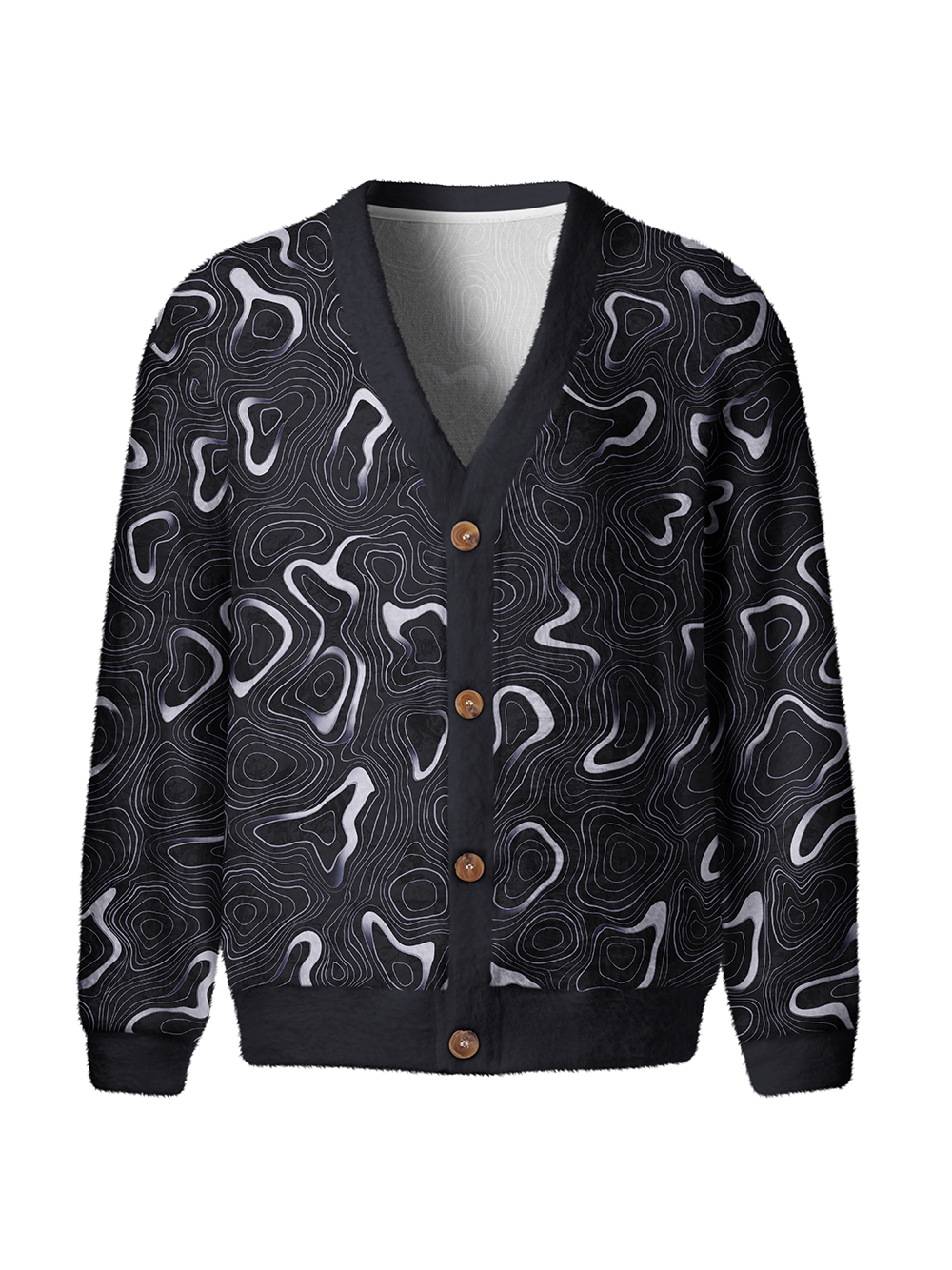 Orionride Mysterious Contours Men's Cardigan Knit Sweaters