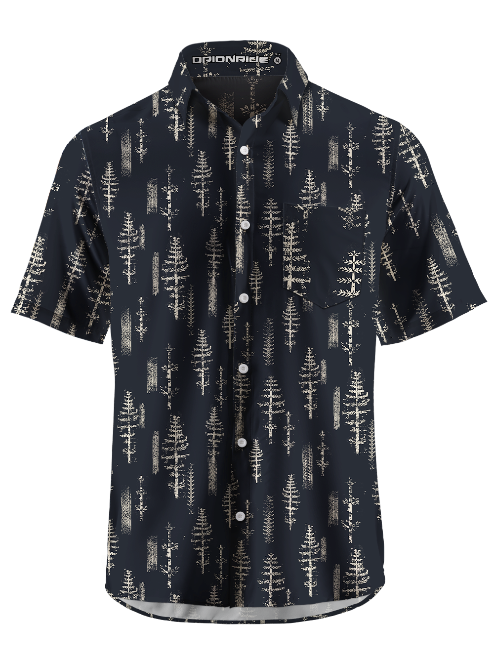 Orionride Tenacious Ferns Zipper Pockets Ultra Lightweight Short Sleeves Gravel Shirt