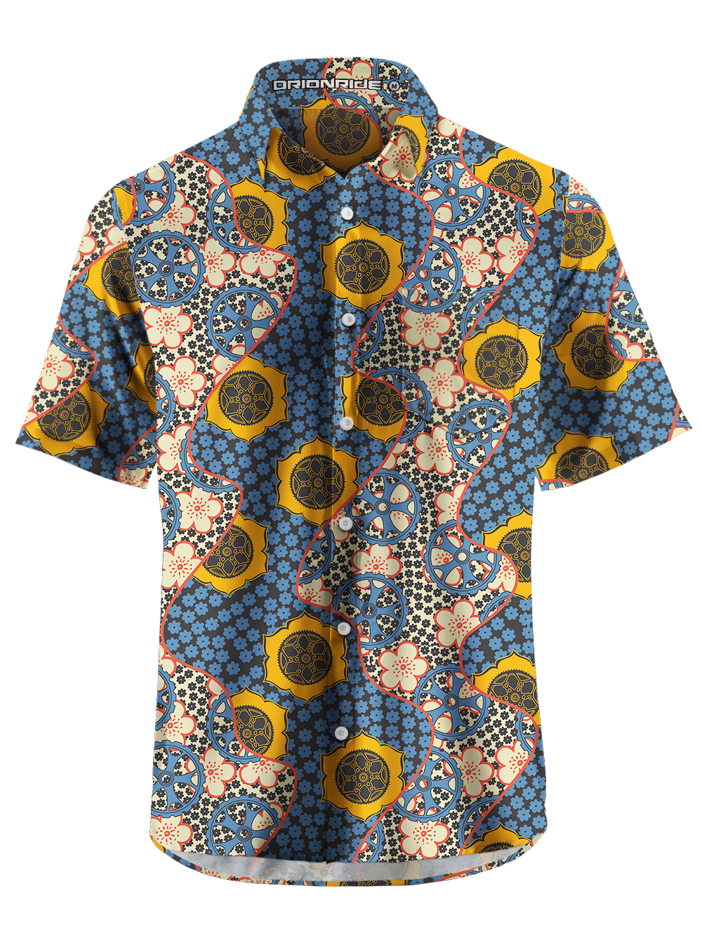 Orionride Deformed Gears Zipper Pockets Ultra Lightweight Short Sleeves Gravel Shirt