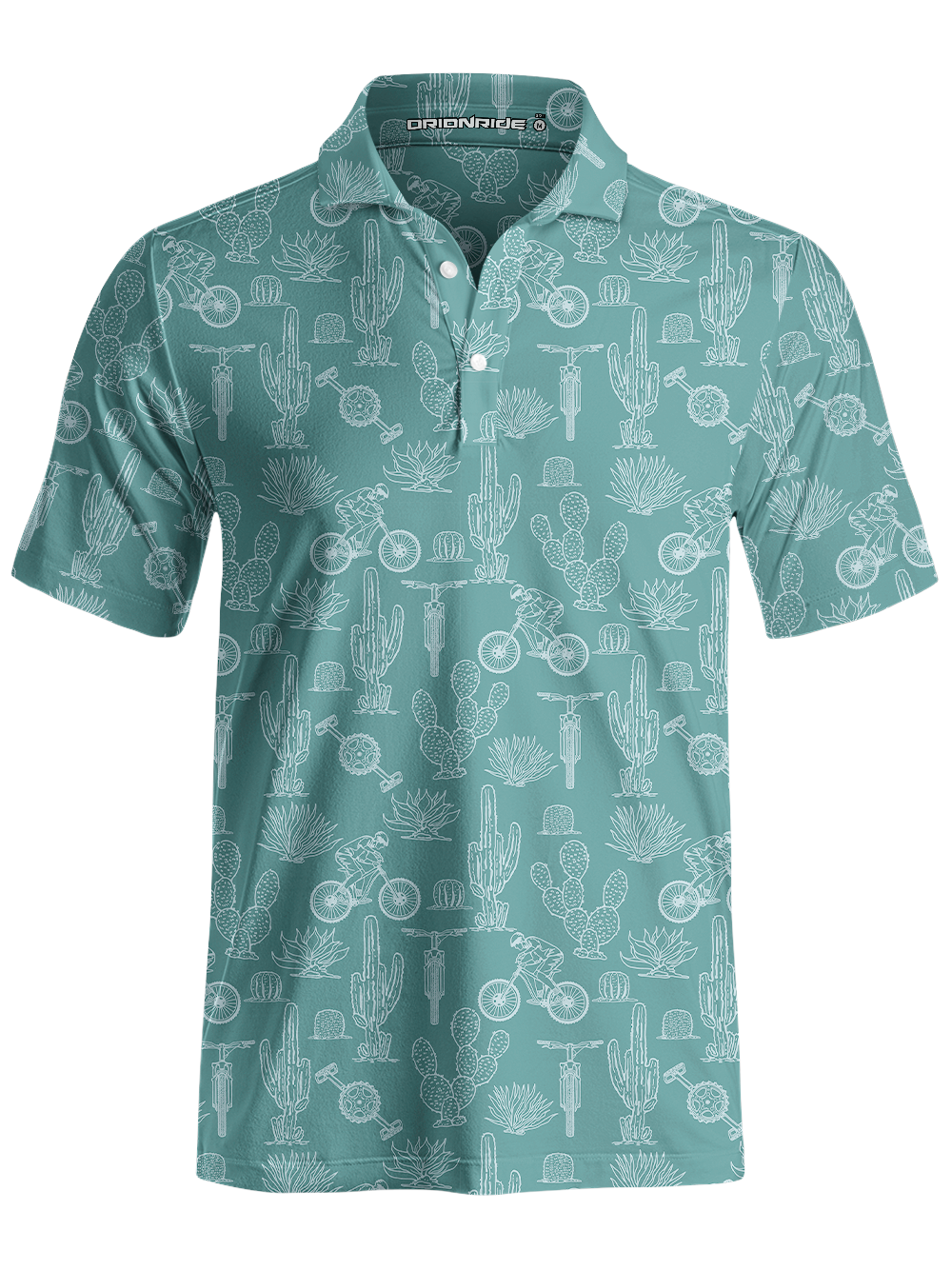 cactus man shirts Orionride Desert Cactus Men's Polo Shirt