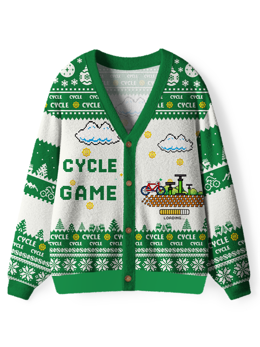 Orionride Cycle Game Men's Cardigan Knit Sweaters
